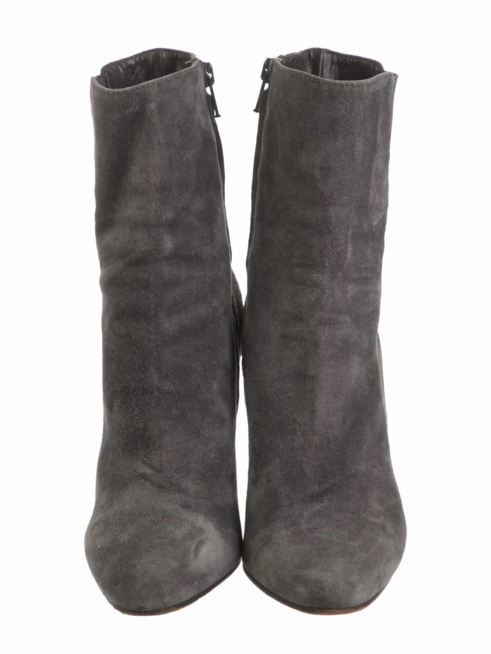Christian Louboutin Gray Suede Ankle Booties